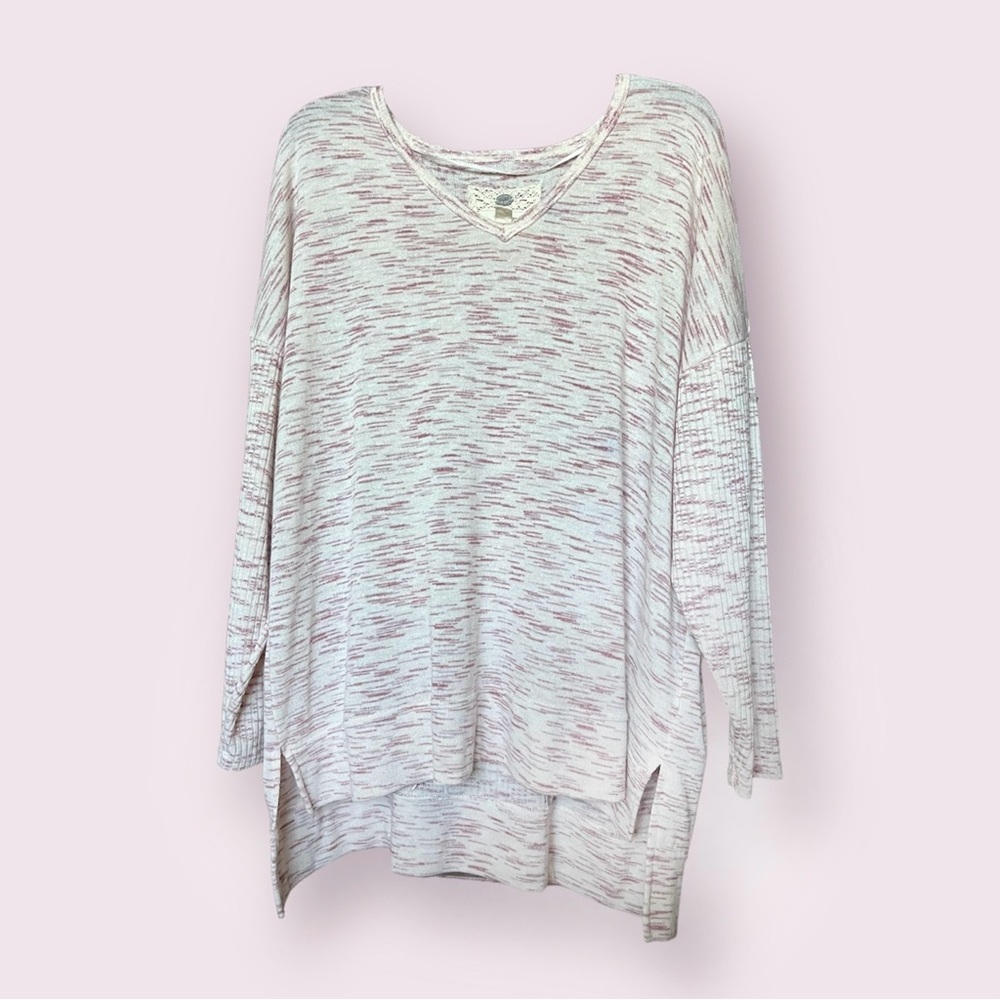 Cupio Pink Tunic Top Women’s Long Sleeve knit Sz‎  1X